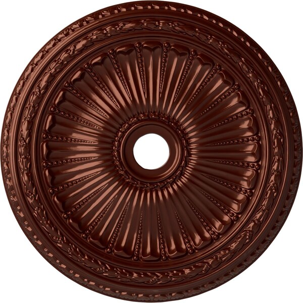 Ekena Millwork Viceroy Ceiling Medallion (Canopies up to 4 7/8"), 35 1/8"OD x 4 7/8"ID x 2 1/2"P, Antique Copper CM35VIACS - main